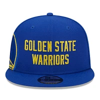 Men's New Era Royal Golden State Warriors Side Logo 9FIFTY Snapback Hat