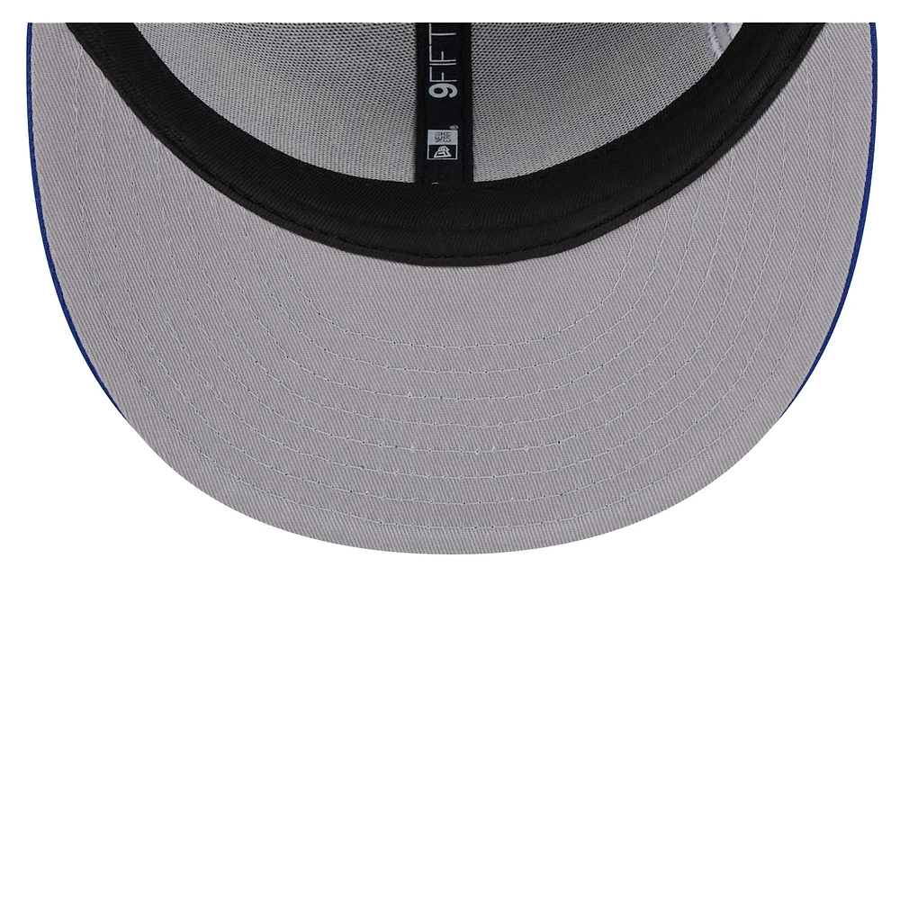 Men's New Era Royal Golden State Warriors Side Logo 9FIFTY Snapback Hat