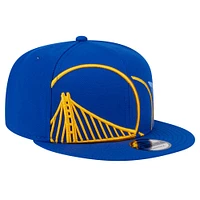 Men's New Era Royal Golden State Warriors Sport Night Team Shadow 9FIFTY Snapback Hat