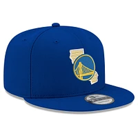Men's New Era Royal Golden State Warriors State Pride 9FIFTY Snapback Hat