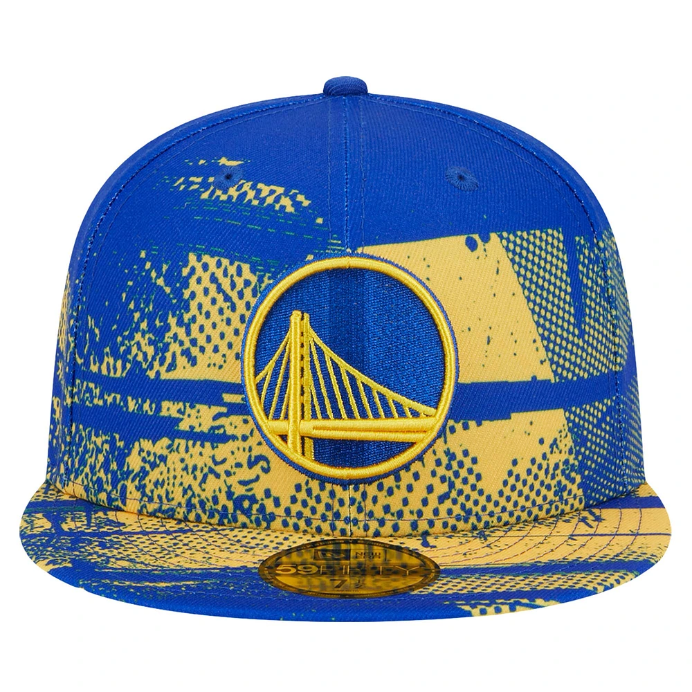 Men's New Era Royal Golden State Warriors Tip-Off 59FIFTY Fitted Hat