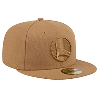 Men's New Era Tan Golden State Warriors 59FIFTY Fitted Hat