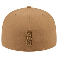 Men's New Era Tan Golden State Warriors 59FIFTY Fitted Hat