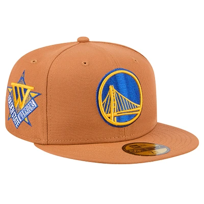 Casquette ajustée 59FIFTY pour homme Golden State Warriors de New Era, couleur tan