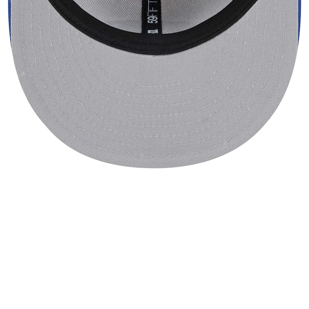 Men's New Era  White Golden State Warriors Throwback Satin 59FIFTY Fitted Hat