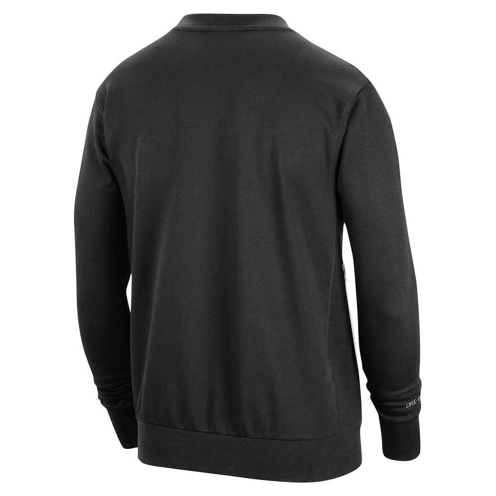 Men's Nike Black Golden State Warriors 2023/24 Authentic Standard Issue Travel Performance Pullover Sweatshirt
