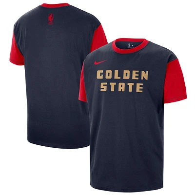 T-shirt Nike bleu marine Golden State Warriors 2024/25 City Edition Courtside Color Block pour homme