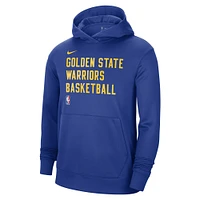 Men's Nike Royal Golden State Warriors 2023/24 Performance Spotlight On-Court Practice Pullover Hoodie