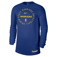T-shirt d'entraînement à manches longues Nike Royal Golden State Warriors 2024/25 Legend pour homme