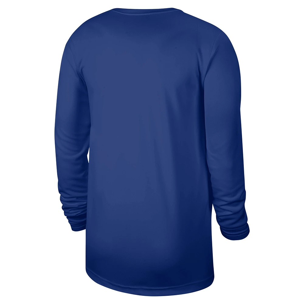 T-shirt d'entraînement à manches longues Nike Royal Golden State Warriors 2024/25 Legend pour homme