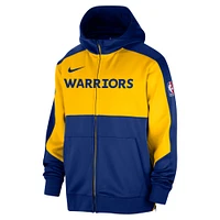 Men's Nike Royal Golden State Warriors Authentic On-Court Showtime Performance Full-Zip Hoodie