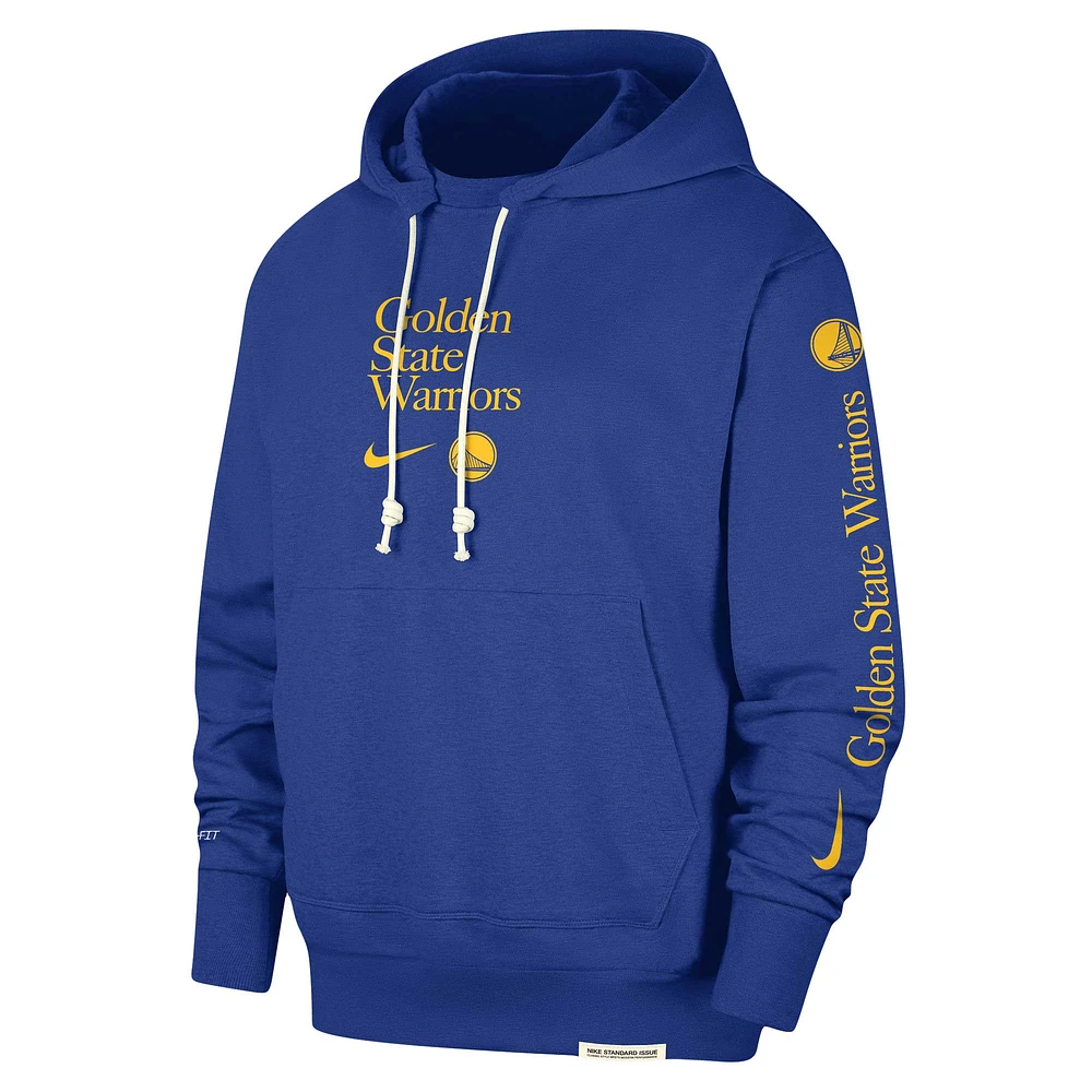 Men's Nike Royal Golden State Warriors Authentic Performance Pullover Hoodie