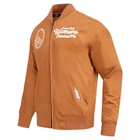 Men's Pro Standard Brown Golden State Warriors Paint The City Full-Zip Jacket