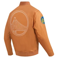 Men's Pro Standard Brown Golden State Warriors Paint The City Full-Zip Jacket