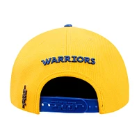 Men's Pro Standard Gold/Royal Golden State Warriors Logo Morph Snapback Hat
