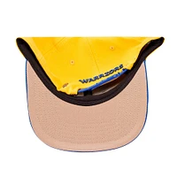 Men's Pro Standard Gold/Royal Golden State Warriors Logo Morph Snapback Hat