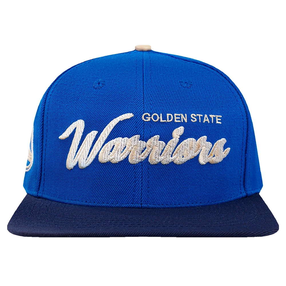 Men's Pro Standard Royal/Navy Golden State Warriors Legacy Snapback Hat