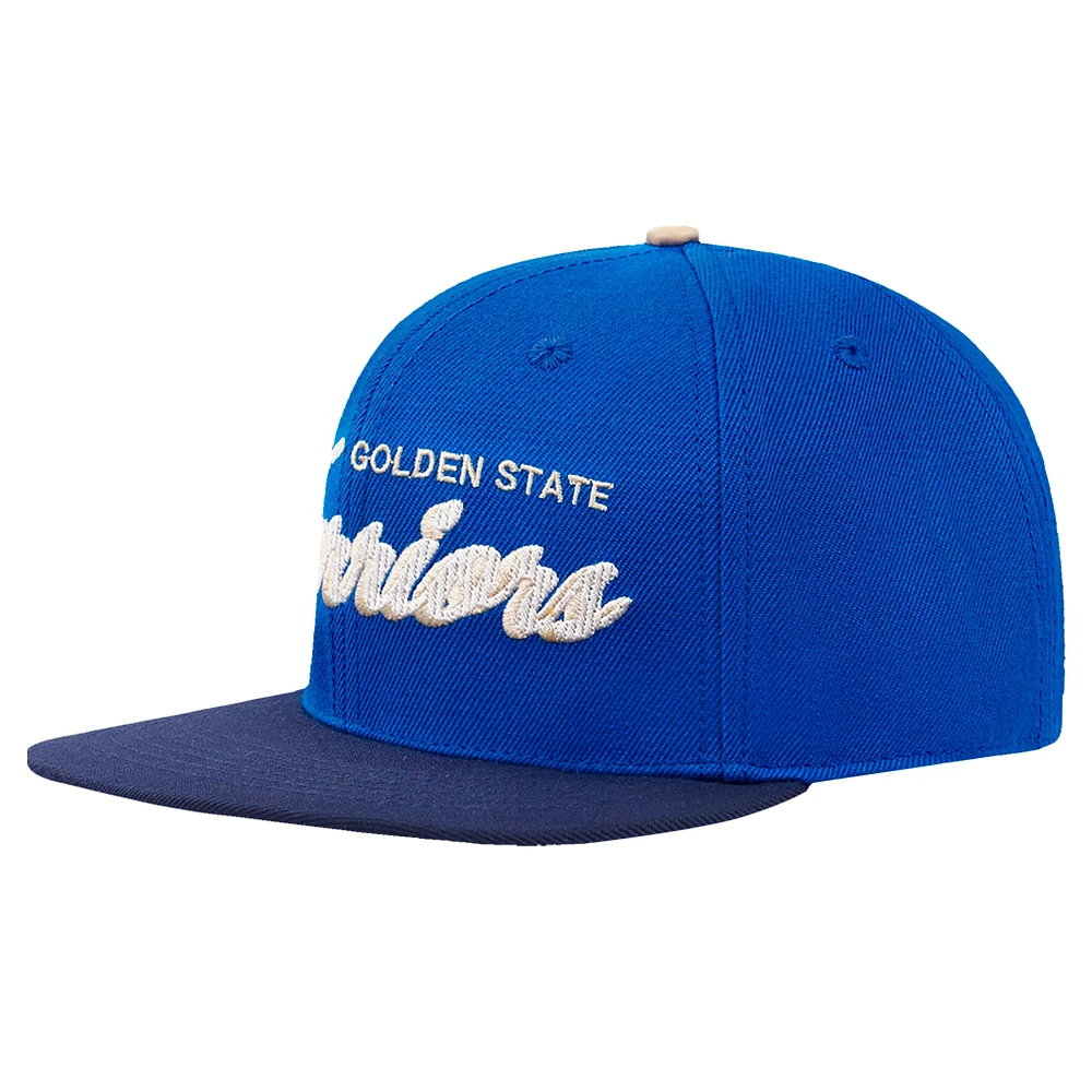 Men's Pro Standard Royal/Navy Golden State Warriors Legacy Snapback Hat