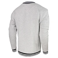 Men's Stadium Essentials Heather Gray Golden State Warriors Club Level Pullover Sweatshirt