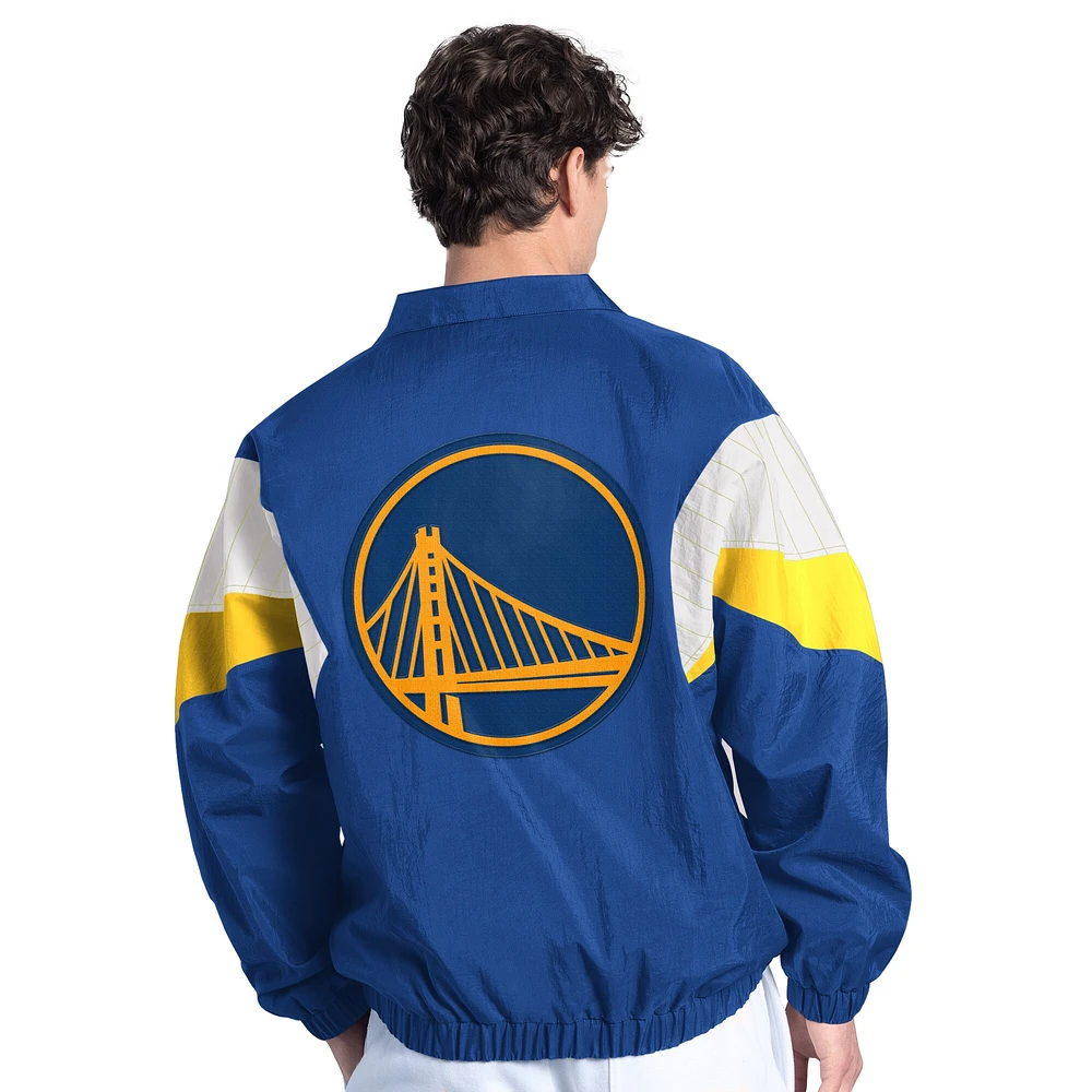 Veste zippée complète pour homme Golden State Warriors Yard Line Starter Royal