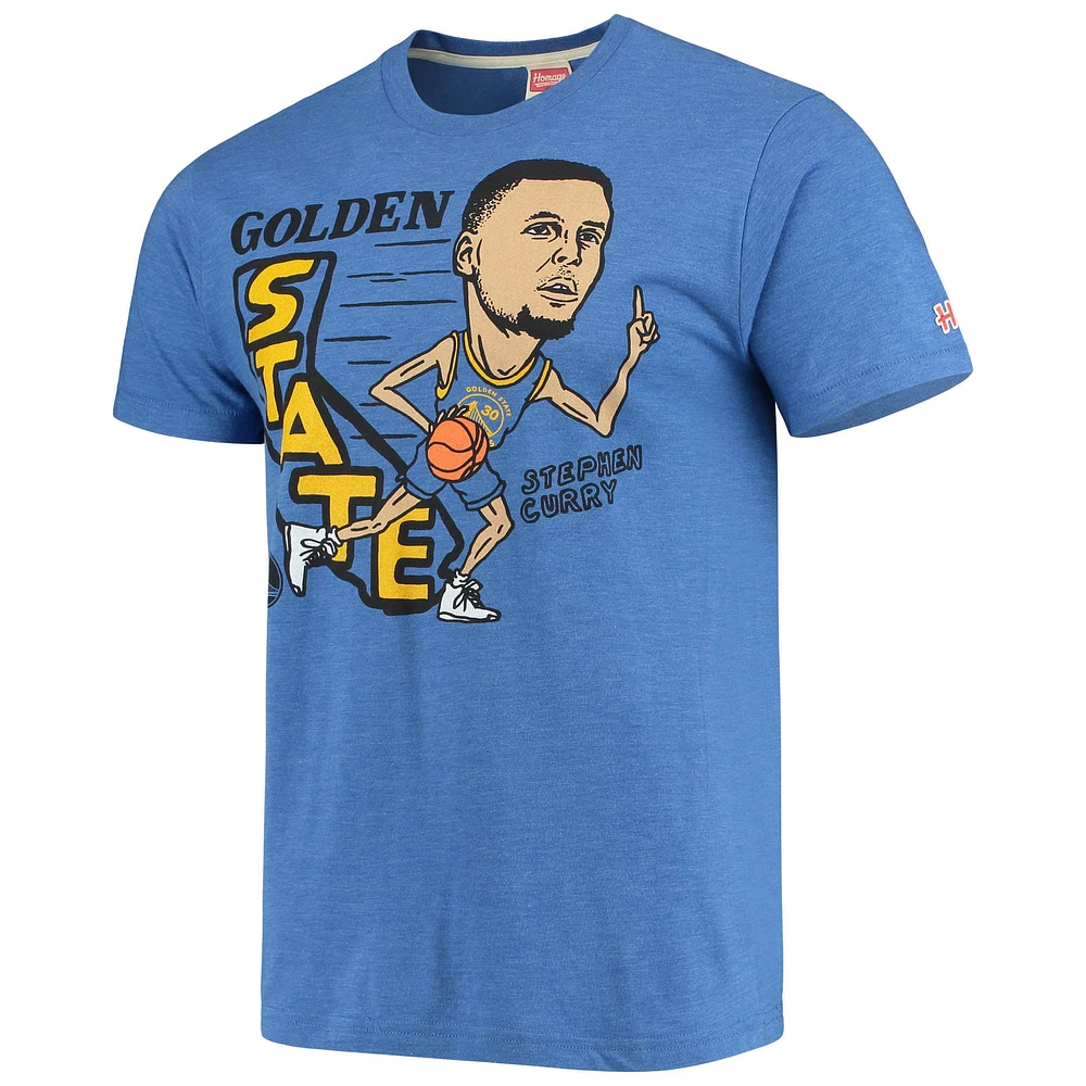 Men's Stephen Curry Royal Golden State Warriors NBA Player Graphic Tri-Blend T-Shirt