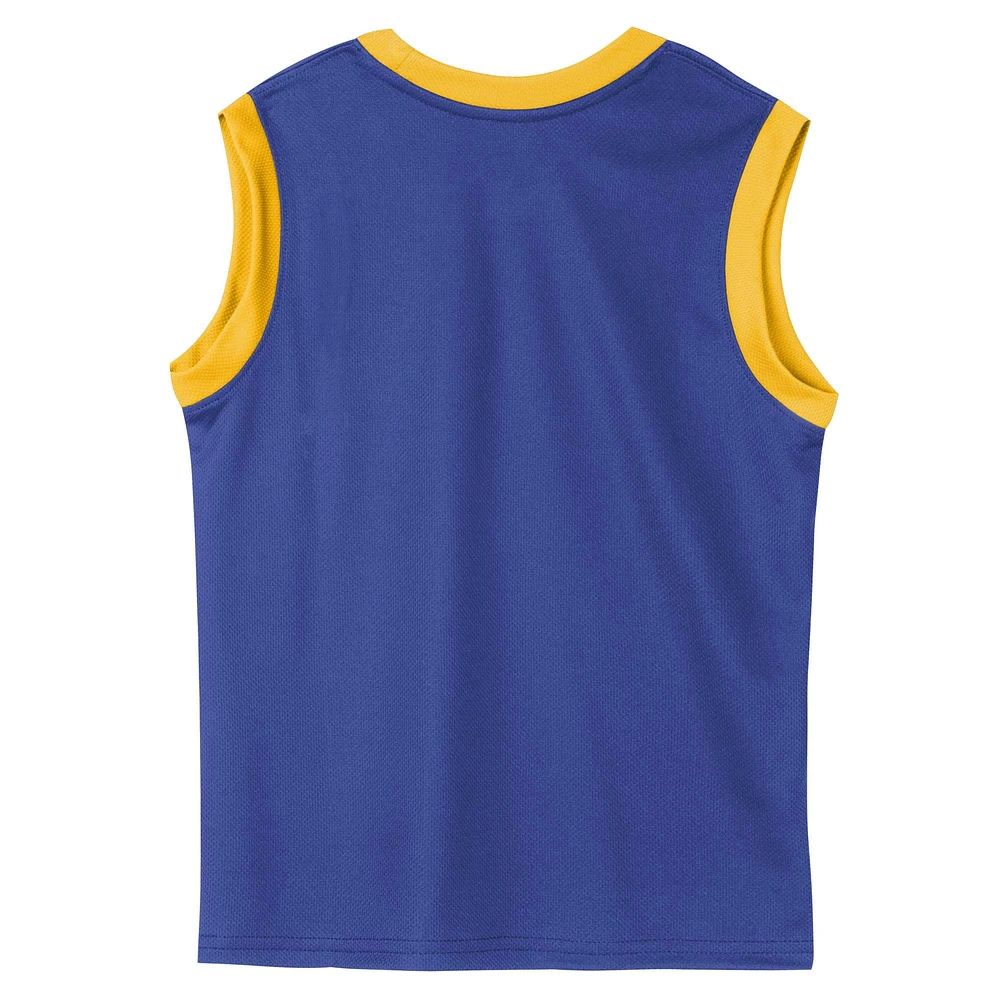 Preschool Royal Golden State Warriors Mesh Tank Top and Shorts Set