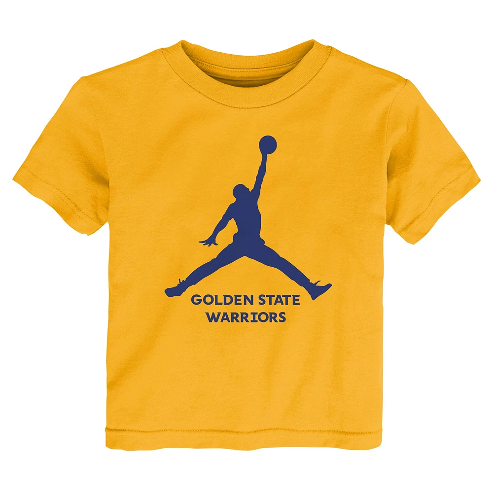 Toddler Jordan Brand Gold Golden State Warriors Essential Jumpman T-Shirt