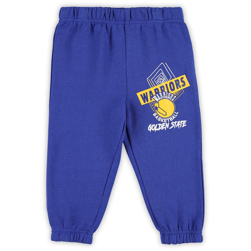Toddler Mitchell & Ness Golden State Warriors Blockbuster Oversized Fleece Pant Set