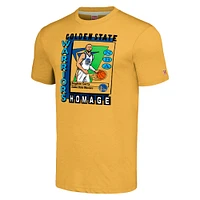 Unisex Homage Stephen Curry Gold Golden State Warriors SkyBox Player Tri-Blend T-Shirt