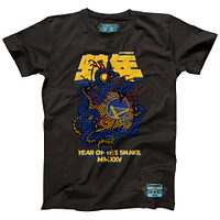 T-shirt unisexe NBALab x Hyperfly Heather Black Golden State Warriors Collection Année du serpent Nouvel An lunaire