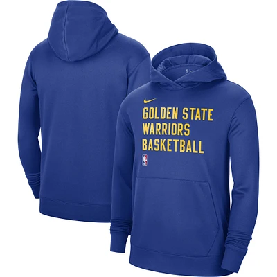 Sweat à capuche unisexe Nike Royal Golden State Warriors 2023/24 Spotlight On-Court Practice