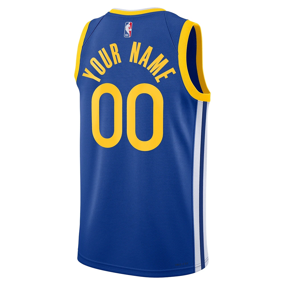 Unisex Nike Royal Golden State Warriors Custom Swingman Jersey - Icon Edition
