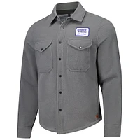 Unisex Sportiqe Charcoal Golden State Warriors High Country Reeves Full-Button Long Sleeve Shirt