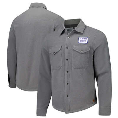 Chemise à manches longues unisexe Sportiqe Charcoal Golden State Warriors High Country Reeves boutons