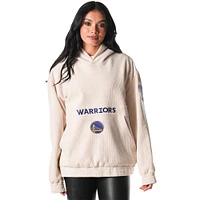 Unisex The Wild Collective  Cream Golden State Warriors Corduroy Tri-Blend Pullover Hoodie