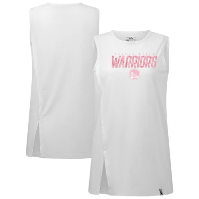 Women's Levelwear  White Golden State Warriors Mother's Day Influx Floral Tank Top