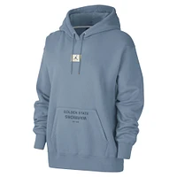 Women's Jordan Brand Blue Golden State Warriors Courtside Statement Edition Premium Pullover Hoodie