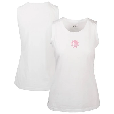 Women's Levelwear  White Golden State Warriors Mother's Day Macy Core Logo Tank Top