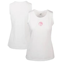 Women's Levelwear  White Golden State Warriors Mother's Day Macy Core Logo Tank Top