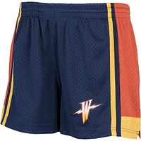 Women's Mitchell & Ness Navy Golden State Warriors Hardwood Classics Jump Shot - Shorts