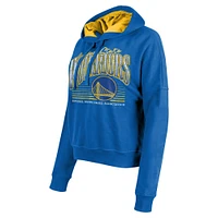 Women's New Era Royal Golden State Warriors Boxy Pullover Hoodie