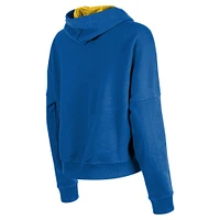 Women's New Era Royal Golden State Warriors Boxy Pullover Hoodie