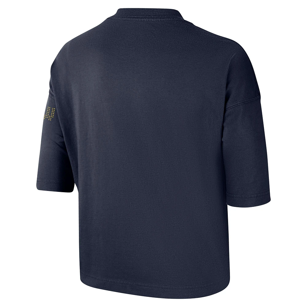 Women's Nike Navy Golden State Warriors 2024/25 City Edition Courtside Boxy T-Shirt