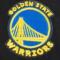 Women's Pro Standard Black Golden State Warriors Jewels Cropped Pullover Hoodie