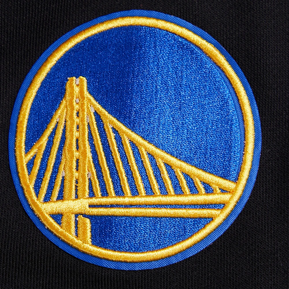 Women's Pro Standard Black Golden State Warriors Paint The City Cropped Pullover Sweatshirt