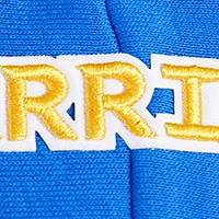 Women's Pro Standard Royal Golden State Warriors Script Tail Cropped Pullover Hoodie