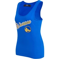 Women's Pro Standard  Royal Golden State Warriors Script Tank Top