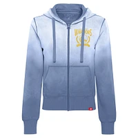 Women's Sportiqe Blue Golden State Warriors Carli Sun Fade Full-Zip Hoodie