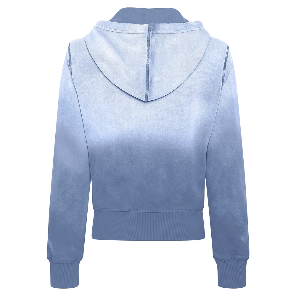 Women's Sportiqe Blue Golden State Warriors Carli Sun Fade Full-Zip Hoodie