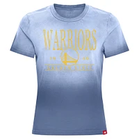 Women's Sportiqe Royal Golden State Warriors Arcadia Sun-Dipped T-Shirt